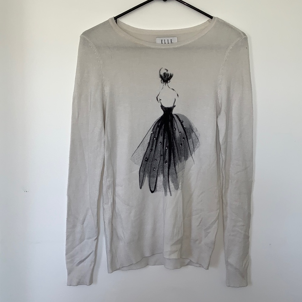 Ballerina print sweater